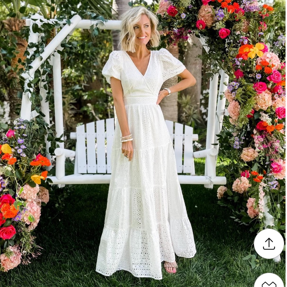 Aura White Eyelet Dress
